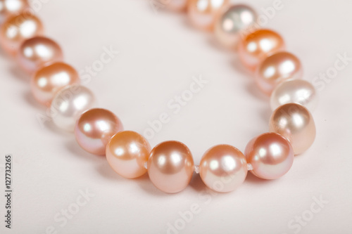 Pink necklace, pink pearls