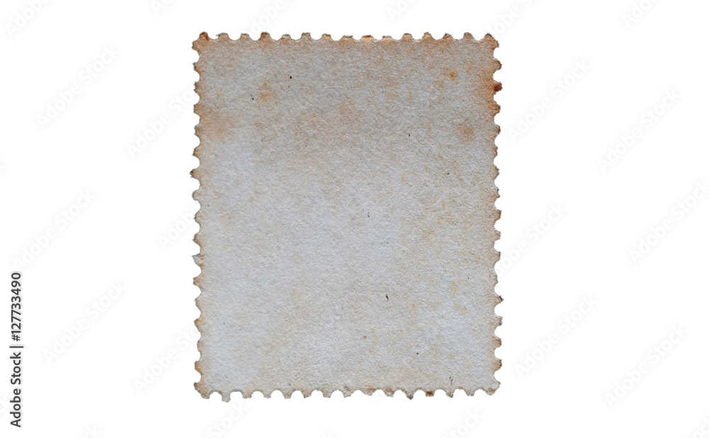 Fototapeta premium Set of post stamps reverse side isolated.