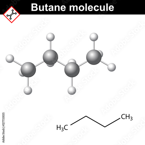 Butane chemical gas compound