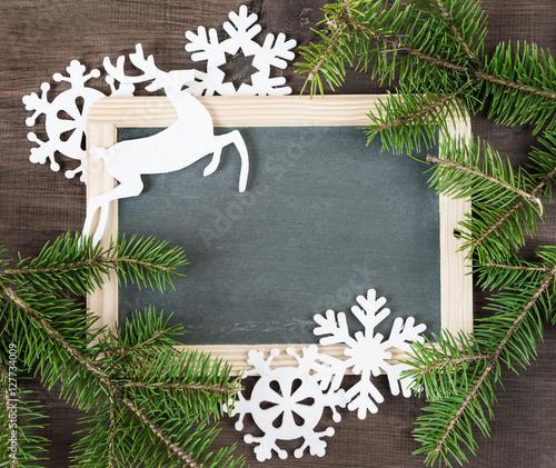 Chalkboard with Christmas d...