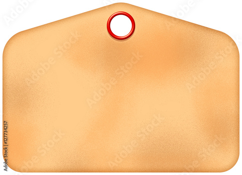 Vintage Paper Tag with Red Ring