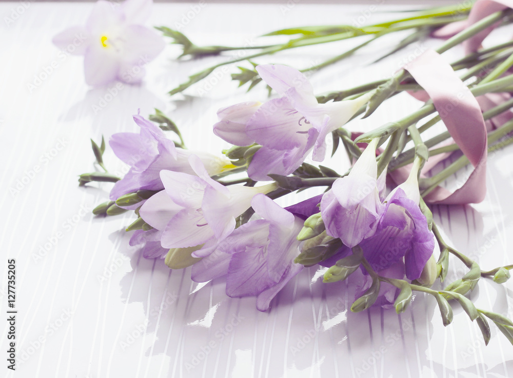 Obraz premium Bouquet of freesias flowers