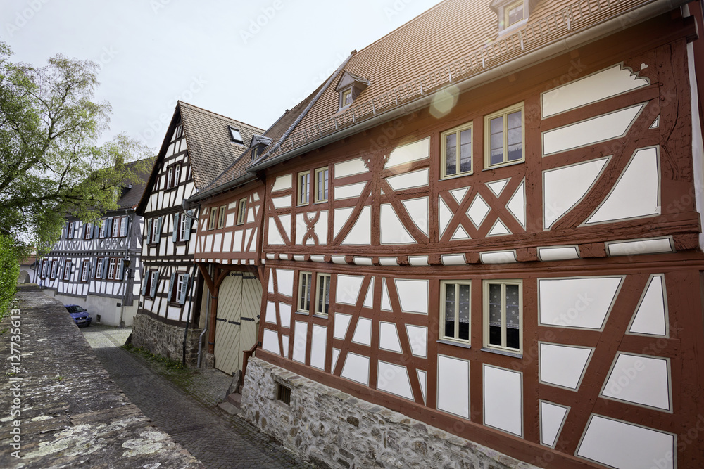 Obraz premium Old houses in Oberusel town