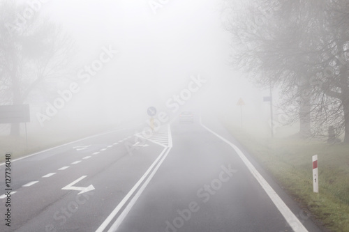  driving the Fog Road