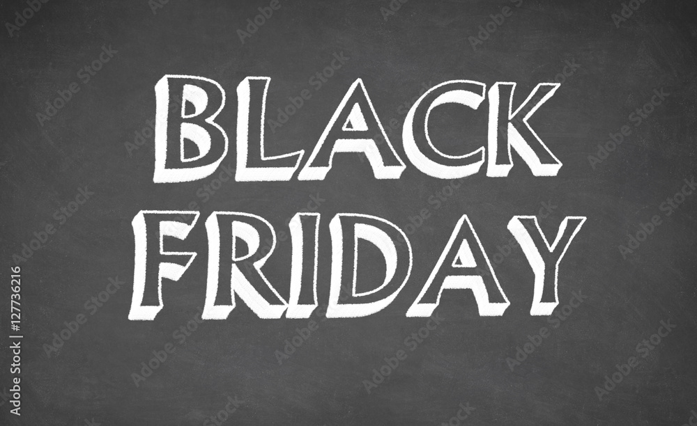 Black Friday written with chalk on blackboard Black Friday written with chalk on blackboard