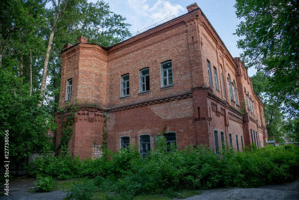 Old red brick building of Chizhovsky barracks in Voronezh