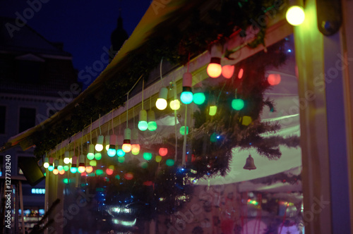 christmas light decorations in market placer county © vinbergv