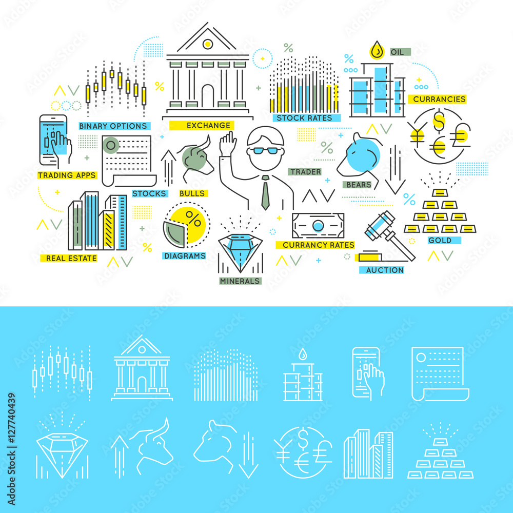 Stock Exchange Linear Concept Stock Exchange Linear Concept