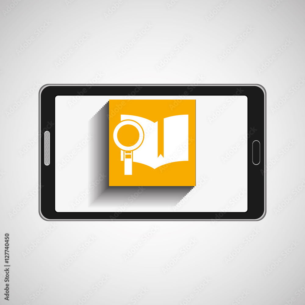 smartphone technology book searching vector illustration eps 10 smartphone technology book searching vector illustration eps 10