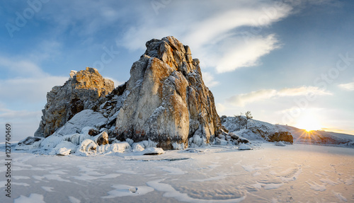 Winter on Olkhon Island  Baikal  Russia