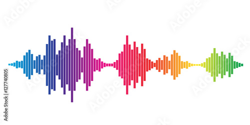 Colorful Sound waves  photo