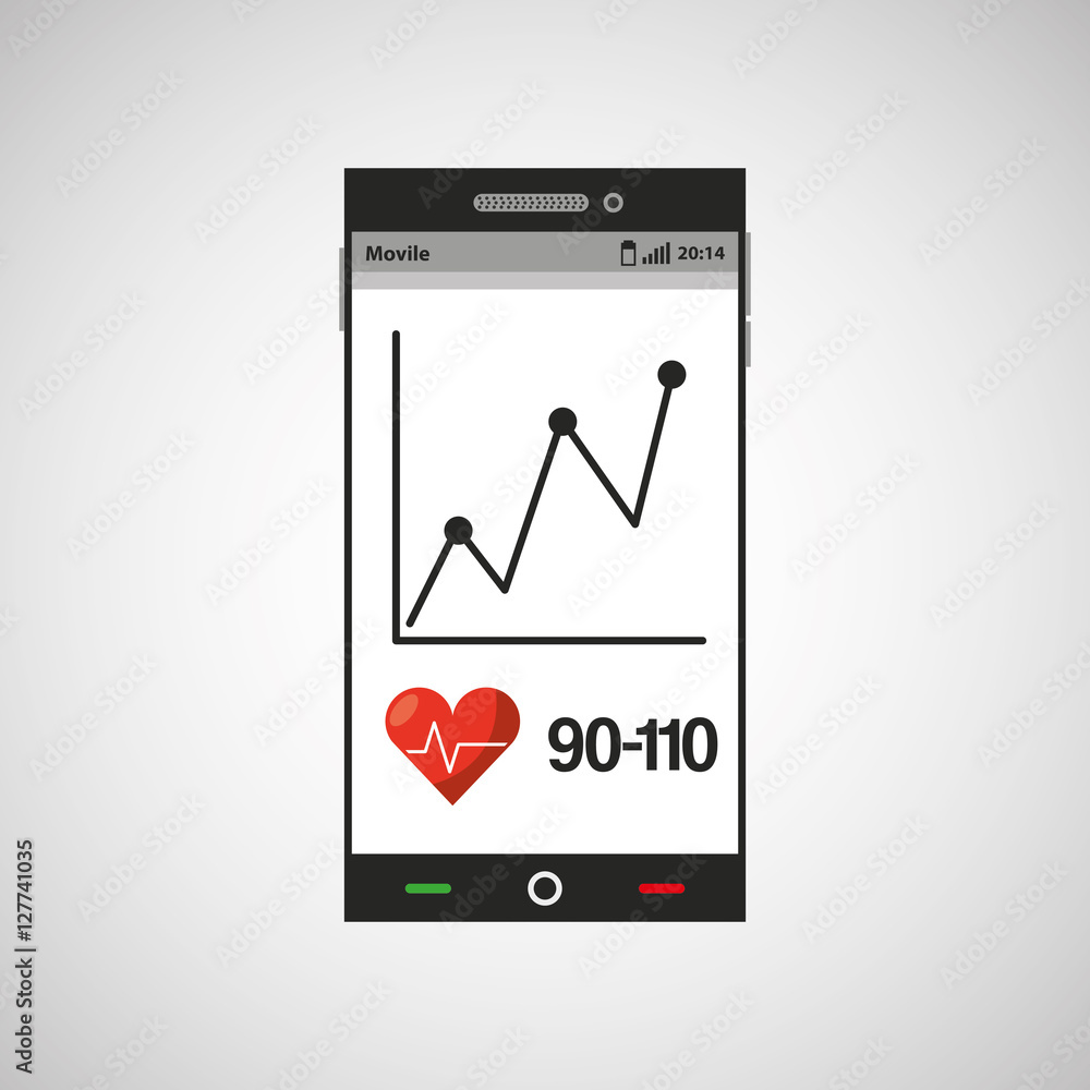 cellphone health tool virtual app vector illustration eps 10 cellphone health tool virtual app vector illustration eps 10