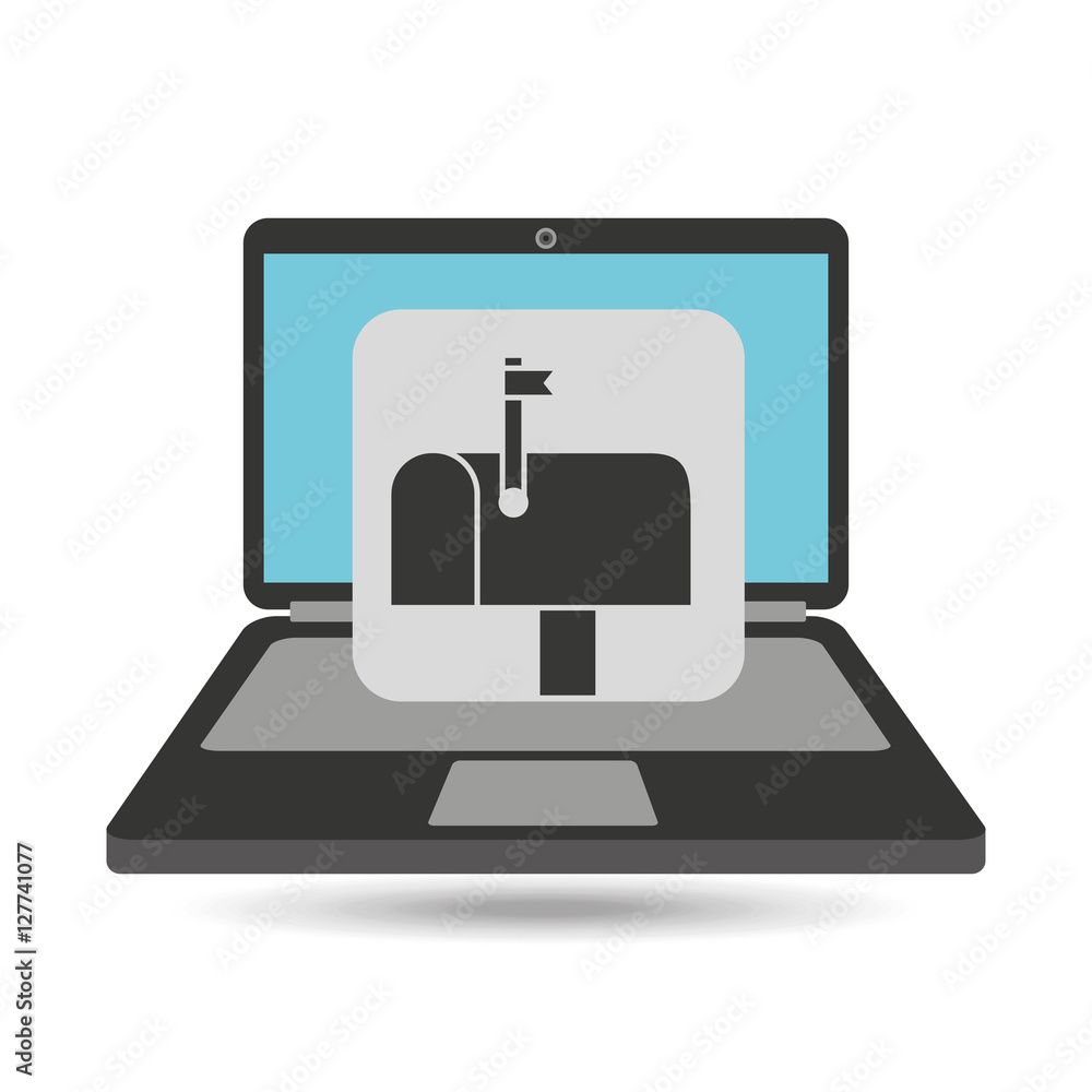 laptop computer message mail design vector illustration eps 10 laptop computer message mail design vector illustration eps 10