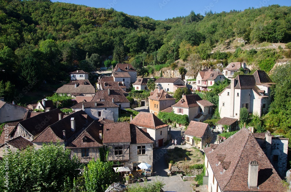 Overview on a french old village