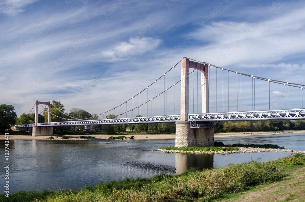 Naklejka premium Bridge over the Loire River