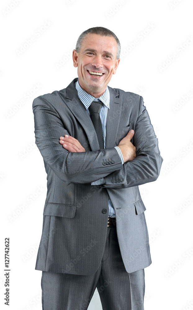 portrait of successful happy businessman in a gray business suit portrait of successful happy businessman in a gray business suit