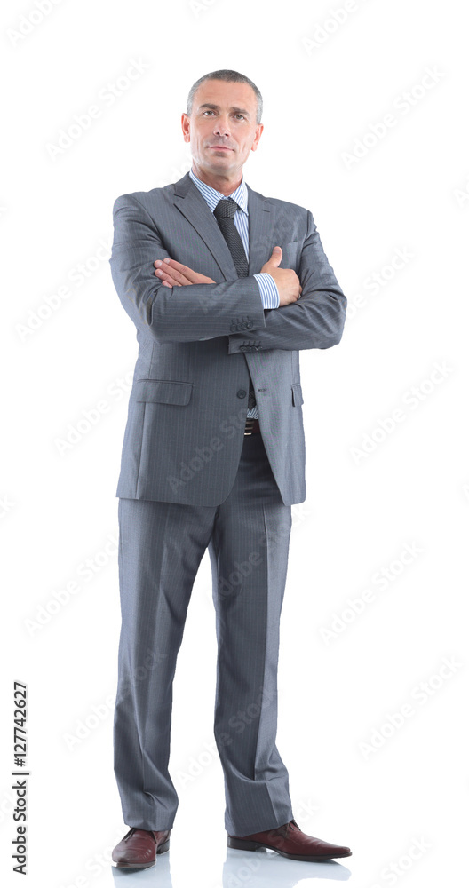 portrait of a successful, experienced businessman in a gray busi portrait of a successful, experienced businessman in a gray busi