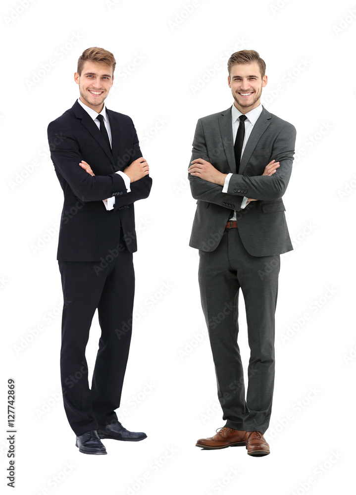 portrait in full growth - two smiling and successful business pa portrait in full growth - two smiling and successful business pa