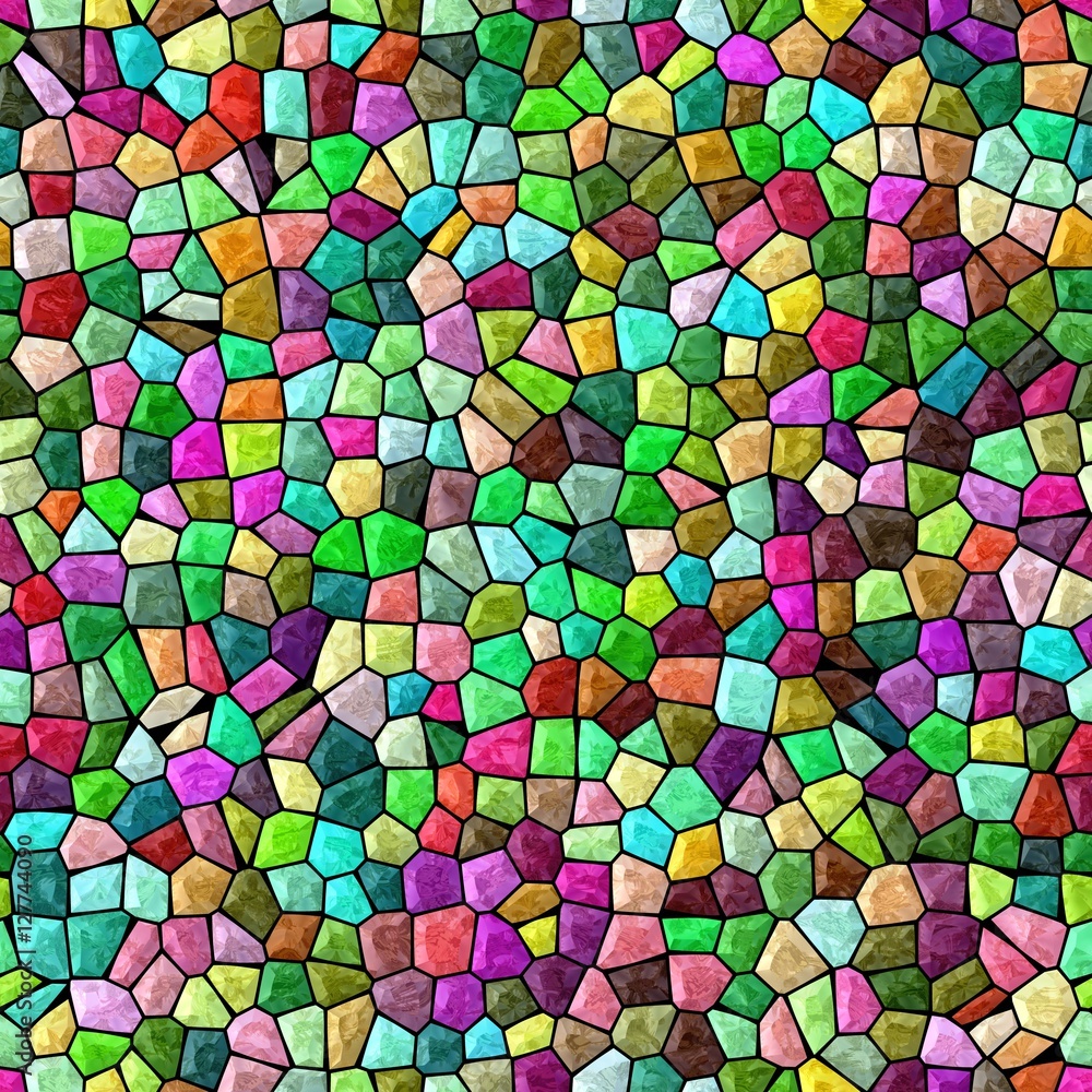 full spectrum colored abstract marble irregular plastic stony mosaic pattern texture seamless background with black grout _ multicolored full spectrum colored abstract marble irregular plastic stony mosaic pattern texture seamless background with black grout _ multicolored