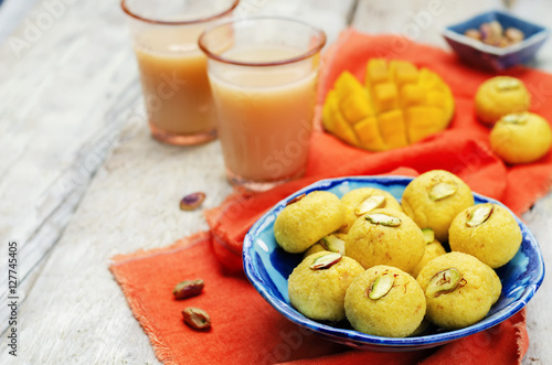 Mango sandesh. Bengali sweets