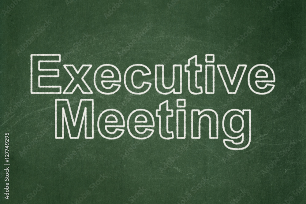 Obraz premium Business concept: Executive Meeting on chalkboard background