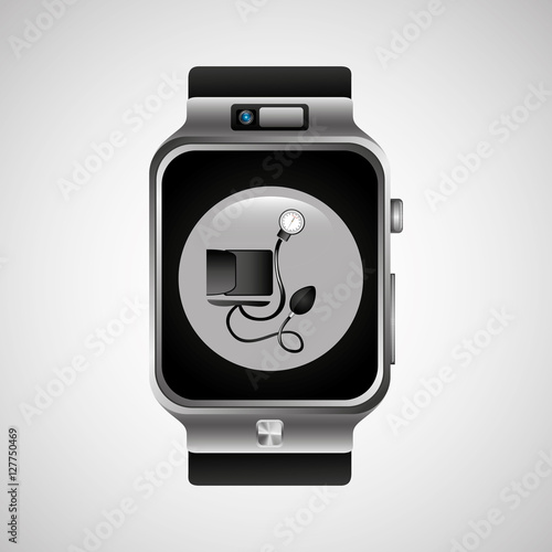 smart watch blood pressure wearable healthy vector illustration eps 10