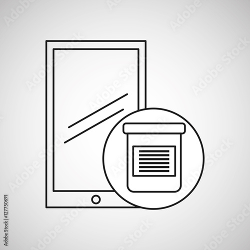 healthy technology with pharmaceutical drugs vector illustration eps 10
