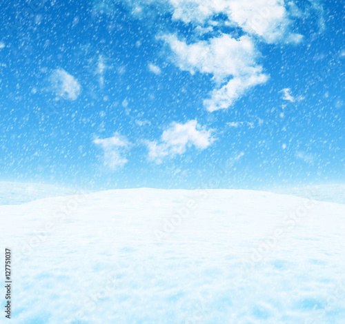 Wallpaper Mural Snowy landscape under a blue sky Torontodigital.ca