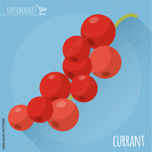 Red currant vector icon.
