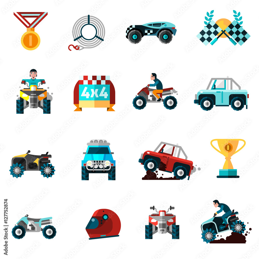 Naklejka premium Offroad Icons Set