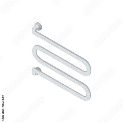 Heated towel rail Isometric Vector Illustration