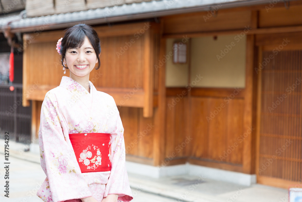 portrait of attractive asian woman wearing kimono portrait of attractive asian woman wearing kimono