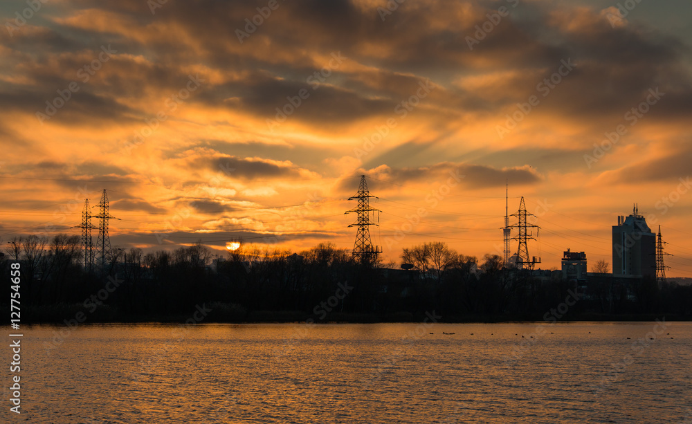 Fototapeta premium Urban evening