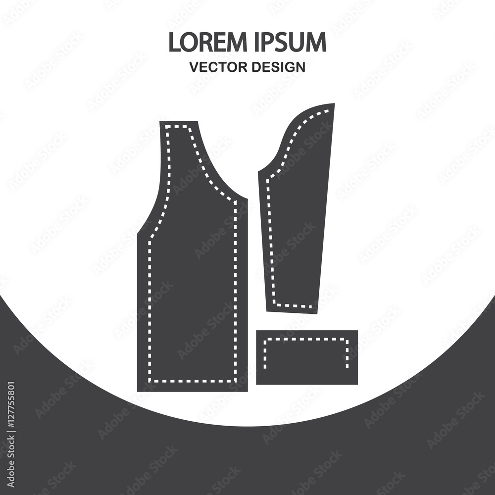 Pattern jacket icon. Simple design for web and mobile