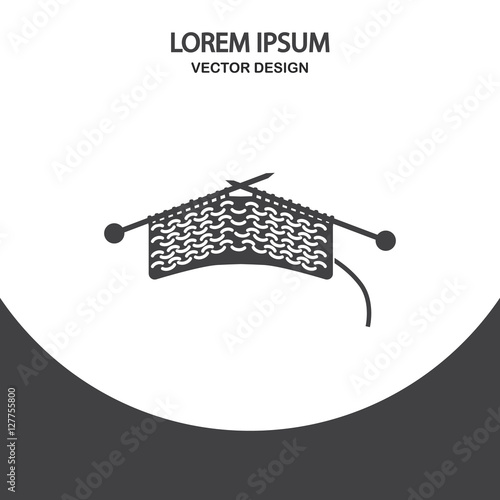 The process of knitting products icon. Simple design for web and mobile