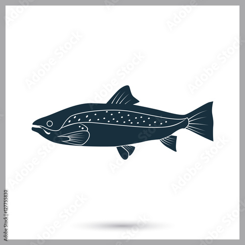 Salmon icon. Simple design for web and mobile