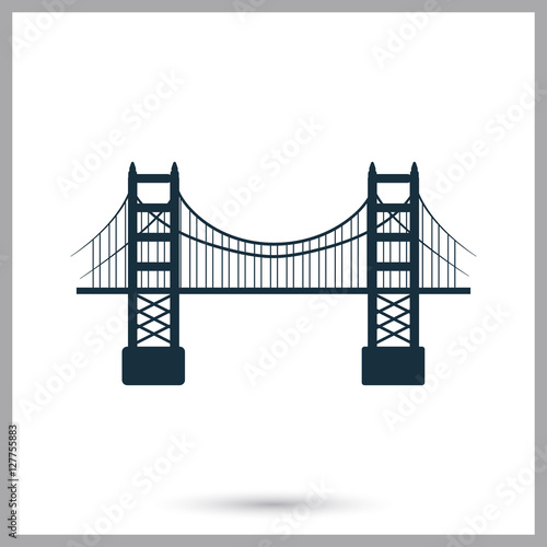 Golden Gate Bridge icon. Simple design for web and mobile