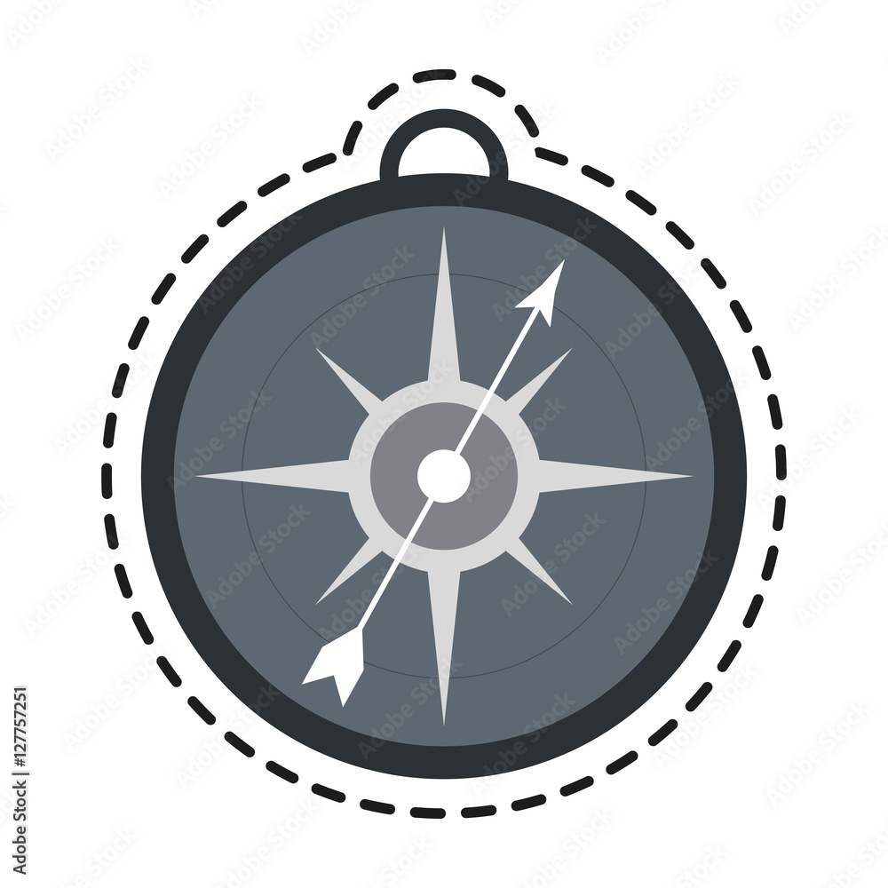 Fototapeta premium Compass icon. Instrument tool navigation and location theme. Isolated design. Vector illustration