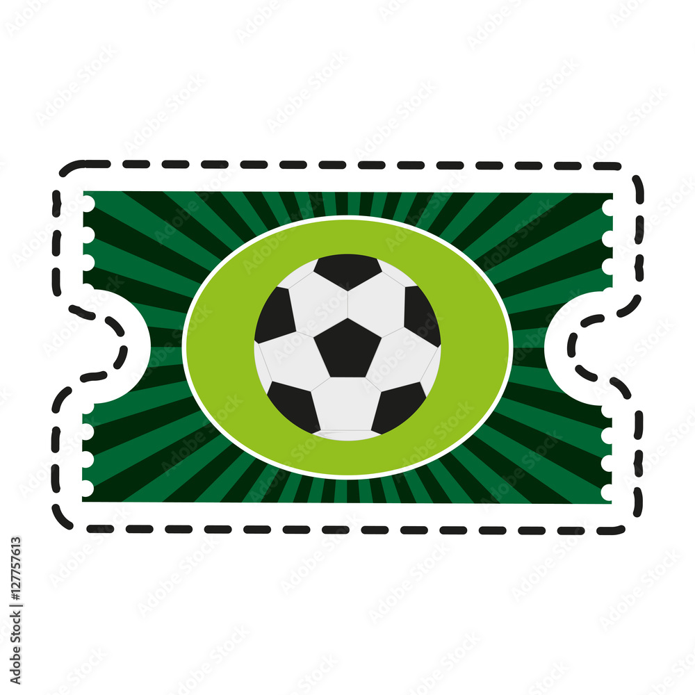Obraz premium Ticket icon. Soccer sport hobby competition and game theme. Isolated design. Vector illustration