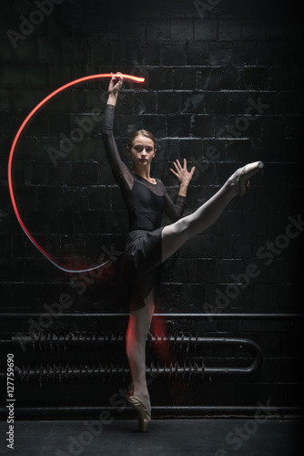 Charming dancer expressing her grace