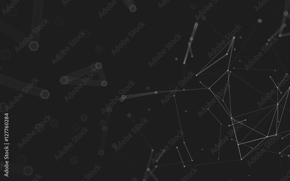 Abstract polygonal space low poly dark background, 3d rendering Abstract polygonal space low poly dark background, 3d rendering