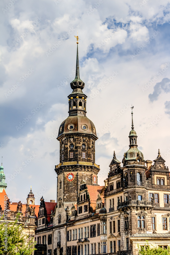 Dresden castle in the historic city center