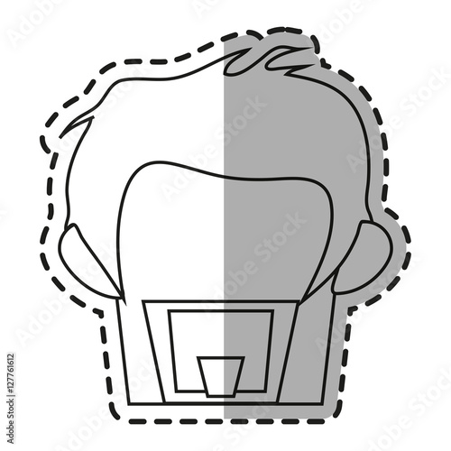 Man icon. Hipster style vintage retro fashion and culture theme. Isolated design. Vector illustration