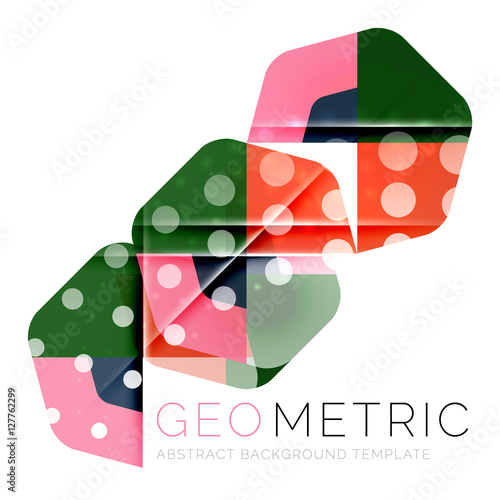 Modern abstract round shapes repititon background