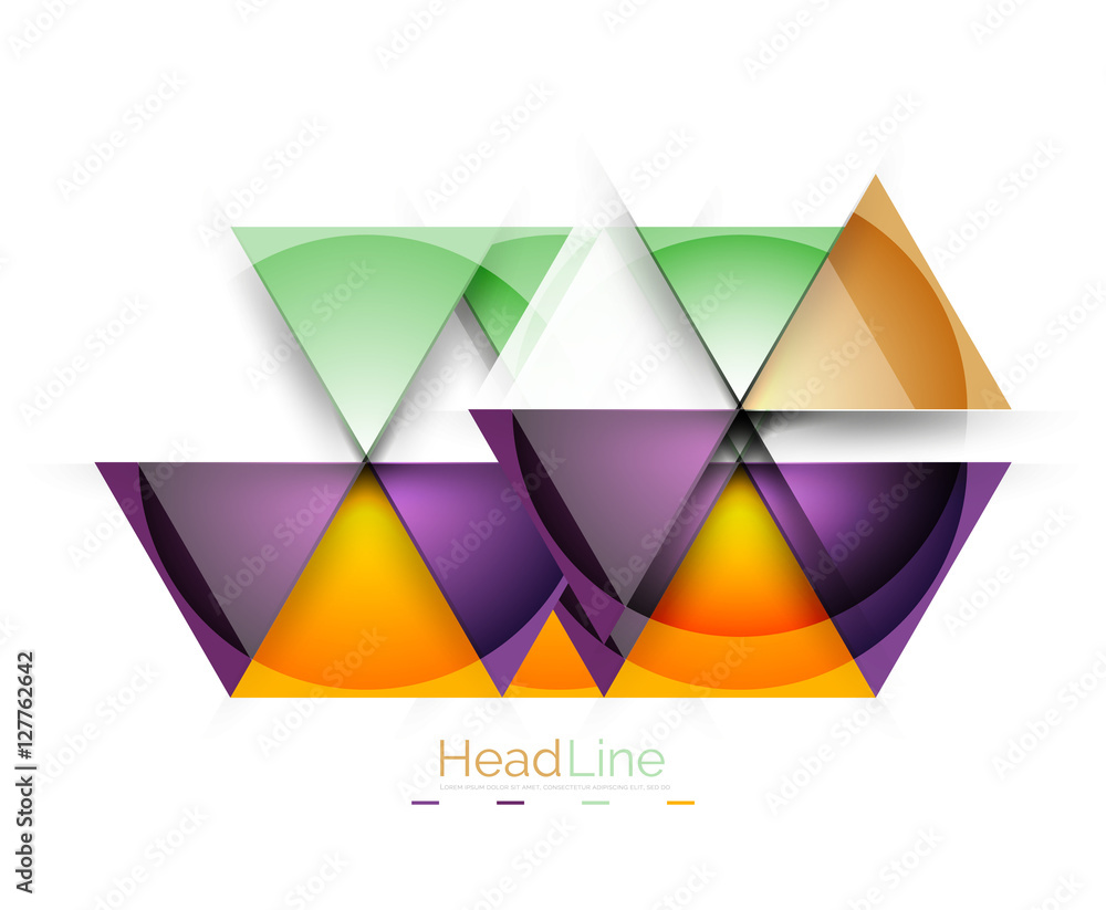 Glossy glass modern triangle layout Glossy glass modern triangle layout