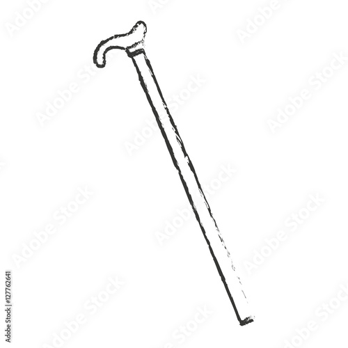 Walking stick icon. Hipster style vintage retro fashion and culture theme. Isolated design. Vector illustration