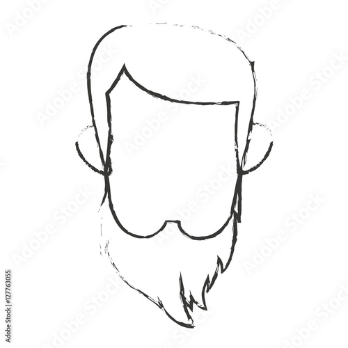 Man icon. Hipster style vintage retro fashion and culture theme. Isolated design. Vector illustration