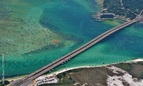 Aerial image of the Destin Harbor in Destin, Florida 
