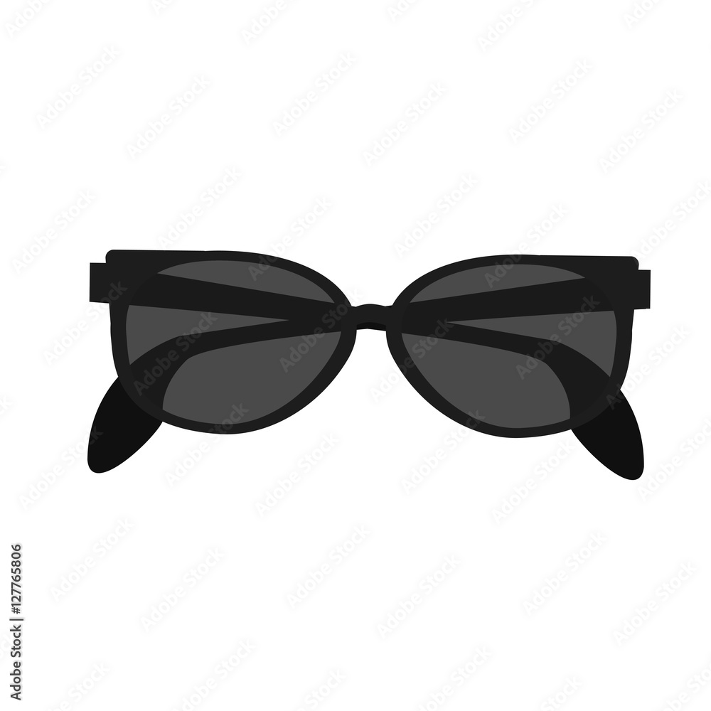 Fototapeta premium Glasses icon. Fashion style accessory eyesight and lens theme. Isolated design. Vector illustration