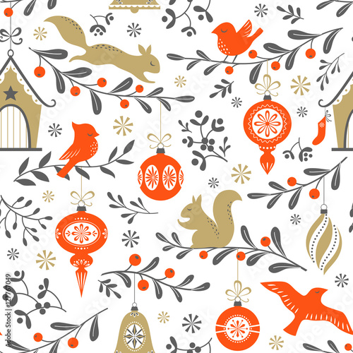 Christmas retro pattern